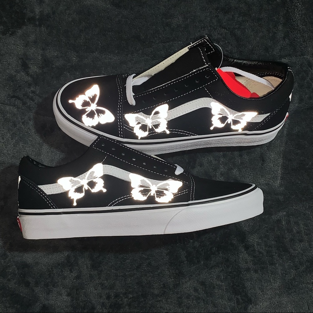 Reflective butterfly old school vans